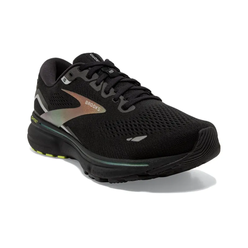 Brooks Ghost 15 Durable Breathable Lightweight Low-Top Running Shoes Men's Black-1