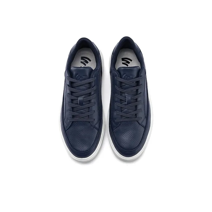 WALK SOUL Anti-Slip Wear-Resistant Breathable Moisture-Wicking Low-Top Skateboard Shoes Men's Black White Dark Blue-20