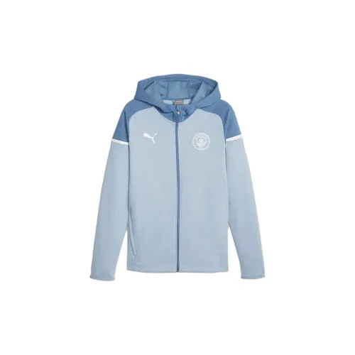 PUMA Manchester City Football Casuals Hooded Jacket Jacket Men's Blue