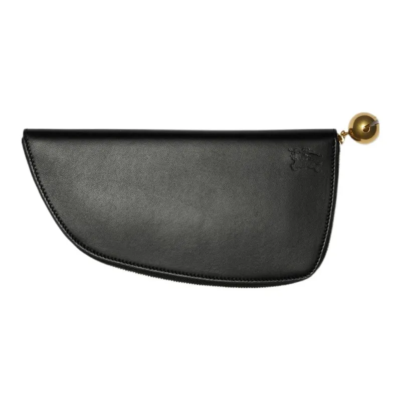 Burberry Lambskin Wallet Tubas Women's Black-0