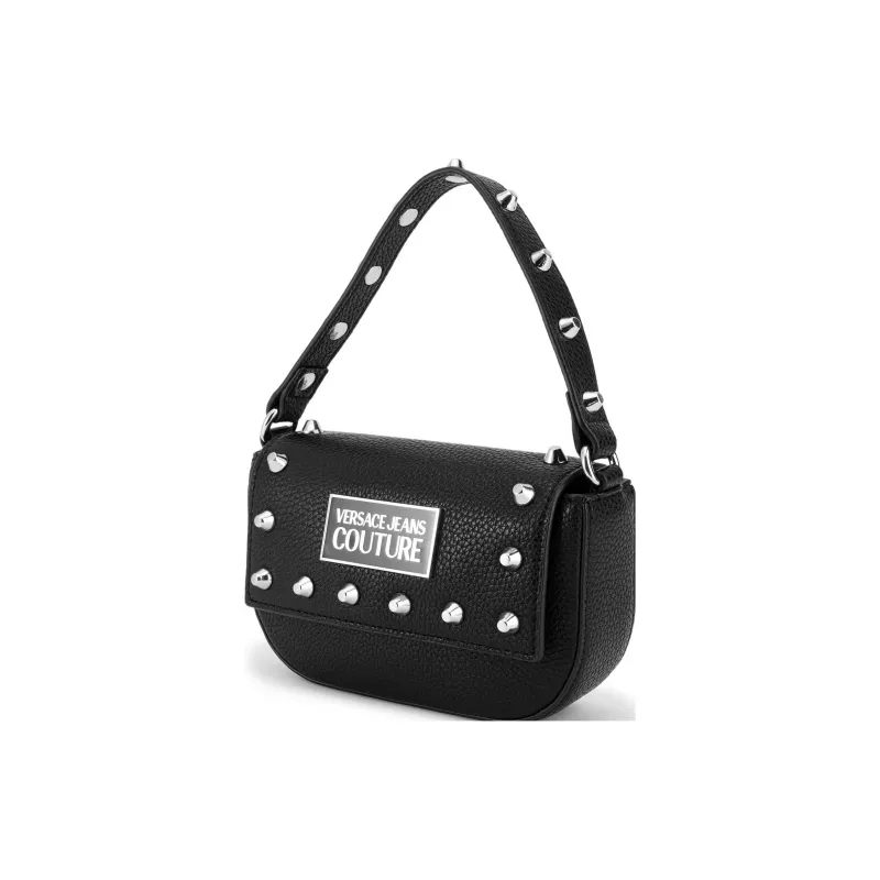 VERSACE JEANS COUTURE Litchi Grain Leather Chain Shoulder Bag Crossbody Handbag Shoulder Bag Women's Black-1