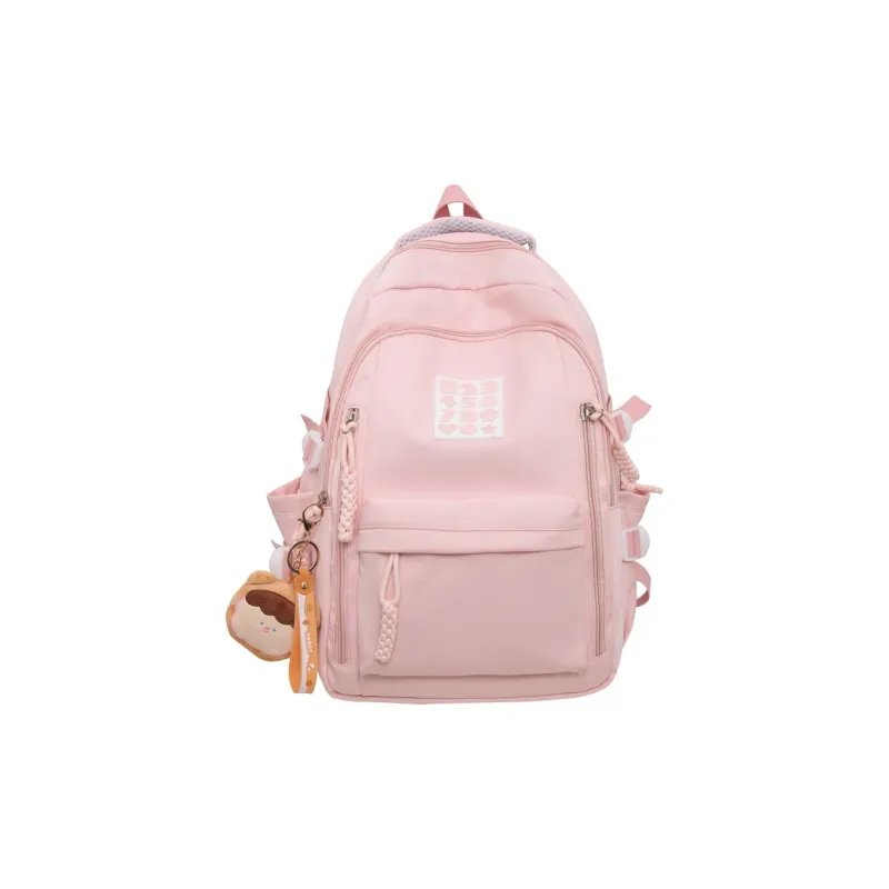 BALANG Nylon Backpack Medium Size Unisex Custard/Black/White/Pink/Light Green-7