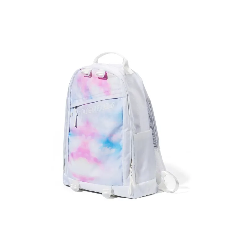 LOVERPUSS Polyester Casual Sports Double-Shoulder Backpack Regular Unisex Dazzling Color White-1