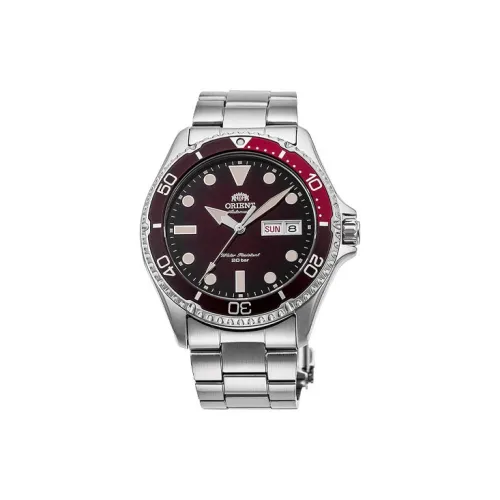 ORIENT Automatic Mechanical Movement Stainless Steel Strap Watch Men's Watches Red Watch Dial RA AA0814R19B