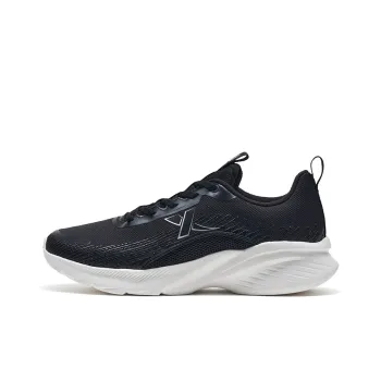 XTEP Feather Anti Slip Wear Resistant Low Top Running Shoes Women's Black Silver