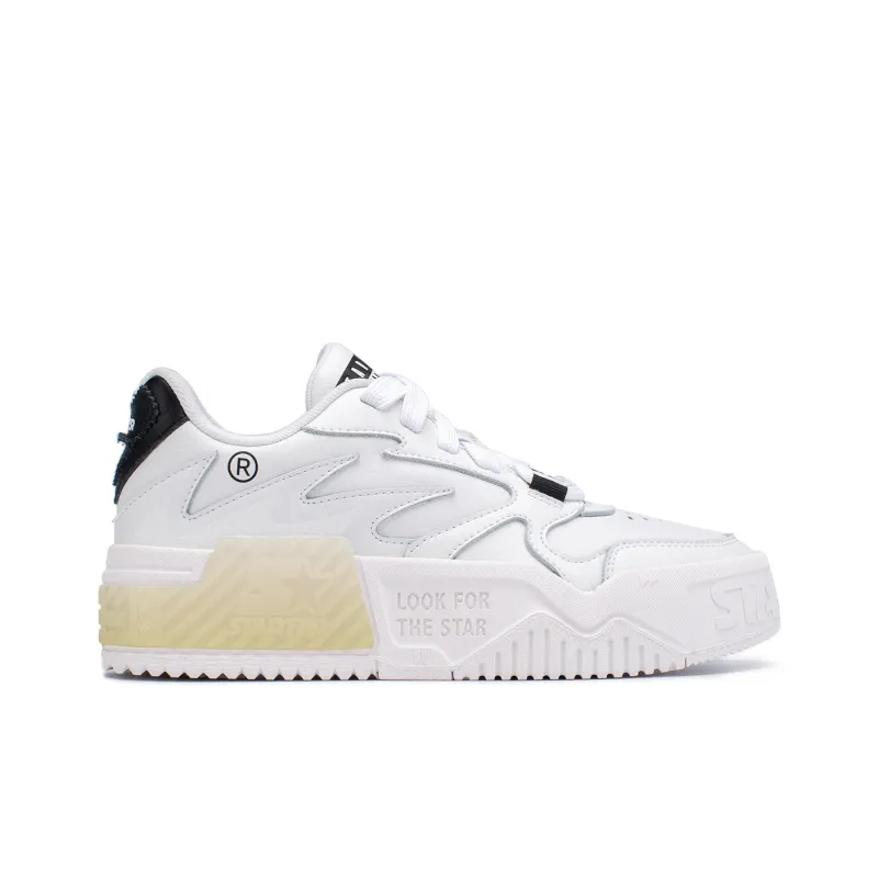 STARTER Vol Series Sound Wave VOL Anti Slip And Wear Resistant Height Increasing Low Top Skateboard Shoes Women's White-1