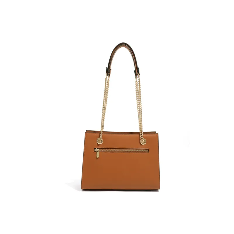 Forever Lucky Genuine Leather Shoulder Bag Medium Size Women's Gold Brown Smoke And Mist Silver Gray-2