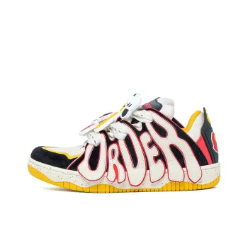 Disney x OLD ORDER Skater 001 Puffy Shoes Coverage Low Top Skateboard Shoes Unisex Mickey Black