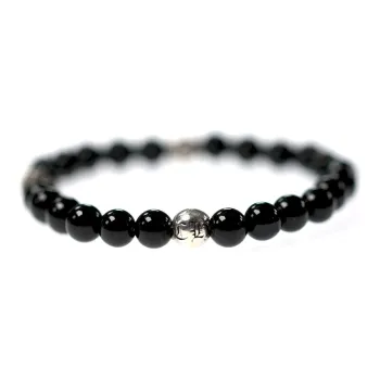 Chrome Hearts 925 Sterling Silver Bracelets Unisex Black