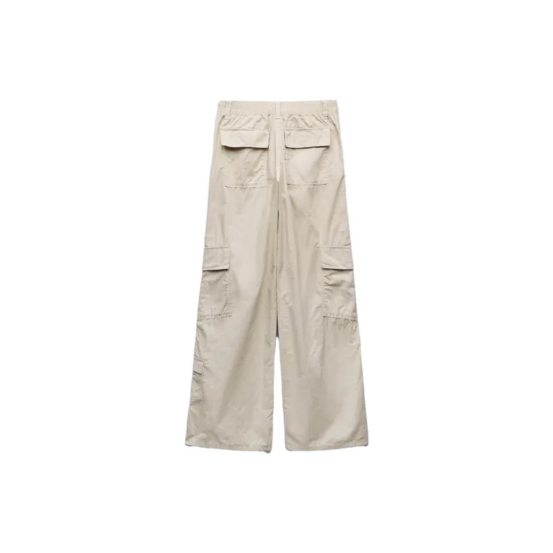 ZARA Cargo Pants Women's White-1