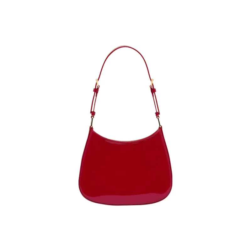 PRADA Patent Leather Portable Crossbody Bag Shoulder Bag Women's Cherry Red-1