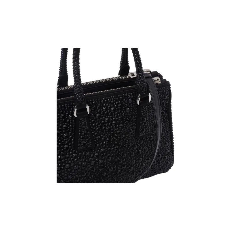 PRADA Fabric Handbag Mini Women's Black-4