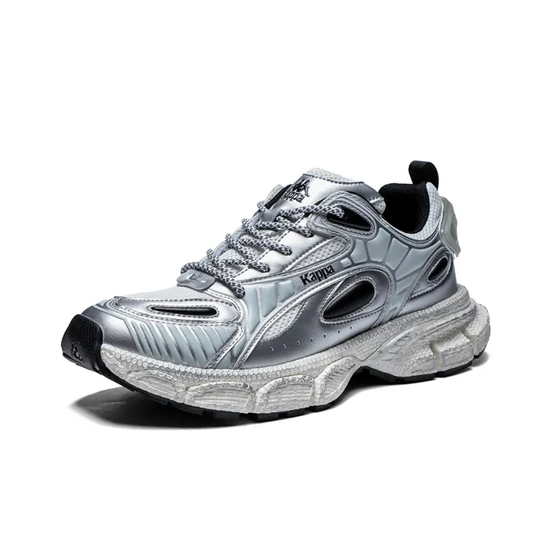 Kappa Chunky Sneakers Men Low Top Gray White-2