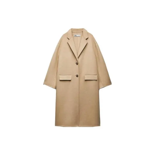 ZARA Coats Women's Tan