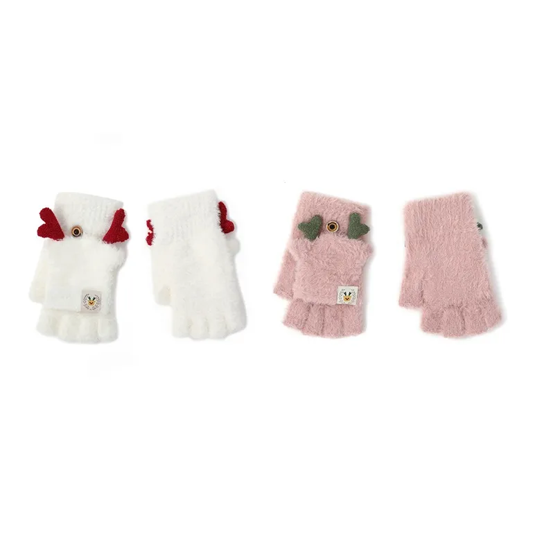 FREE RABBITⅡ Plush Warm Half Sleeve Set Unisex-11