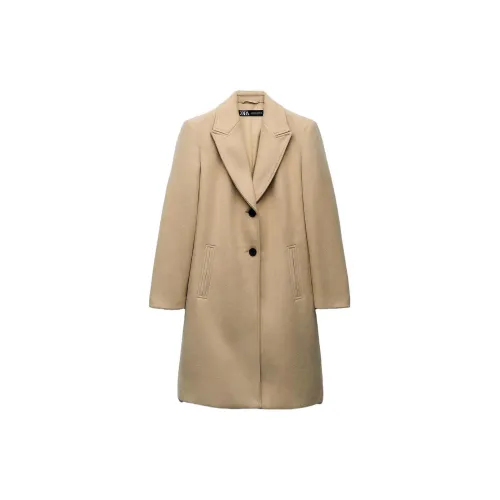 ZARA Coats Women's Tan