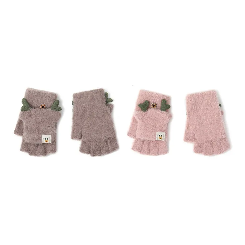 FREE RABBITⅡ Plush Warm Half Sleeve Set Unisex-14