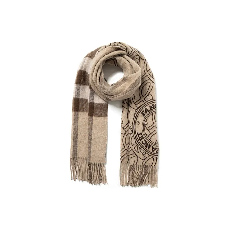 Fancet Studios 100% Cotton Wool Knit Scarves Unisex-2