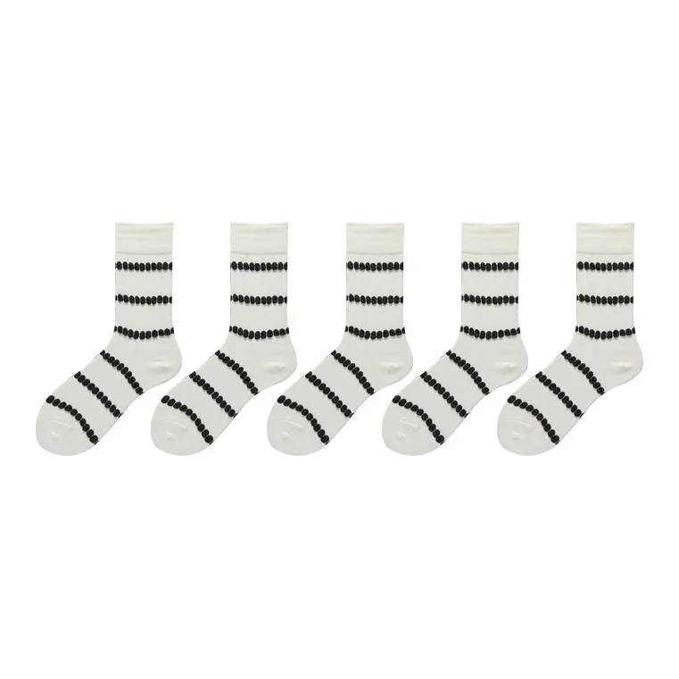 Woven Pear Mid-Calf Socks Unisex 5 Pack-44