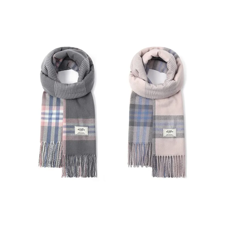 FREE RABBITⅡ Faux Cashmere Knit Scarves Unisex-19