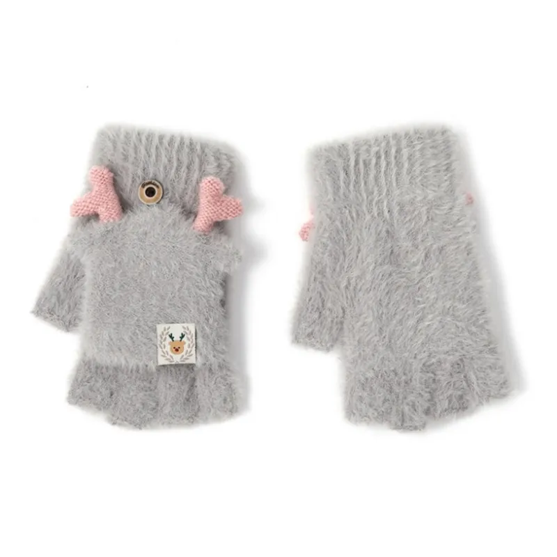 FREE RABBITⅡ Plush Warm Half Sleeve Set Unisex-5