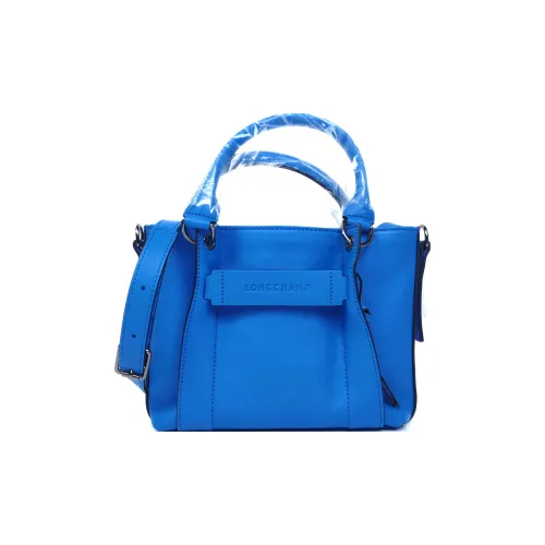 LONGCHAMP 3D Calfskin Tote Bag Shopping Bag Shoulder Bag Crossbody Bag Handbag Small Size Women's Cobalt Blue