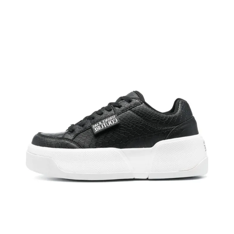 VERSACE JEANS Low Top Skateboard Shoes Women's Black-0
