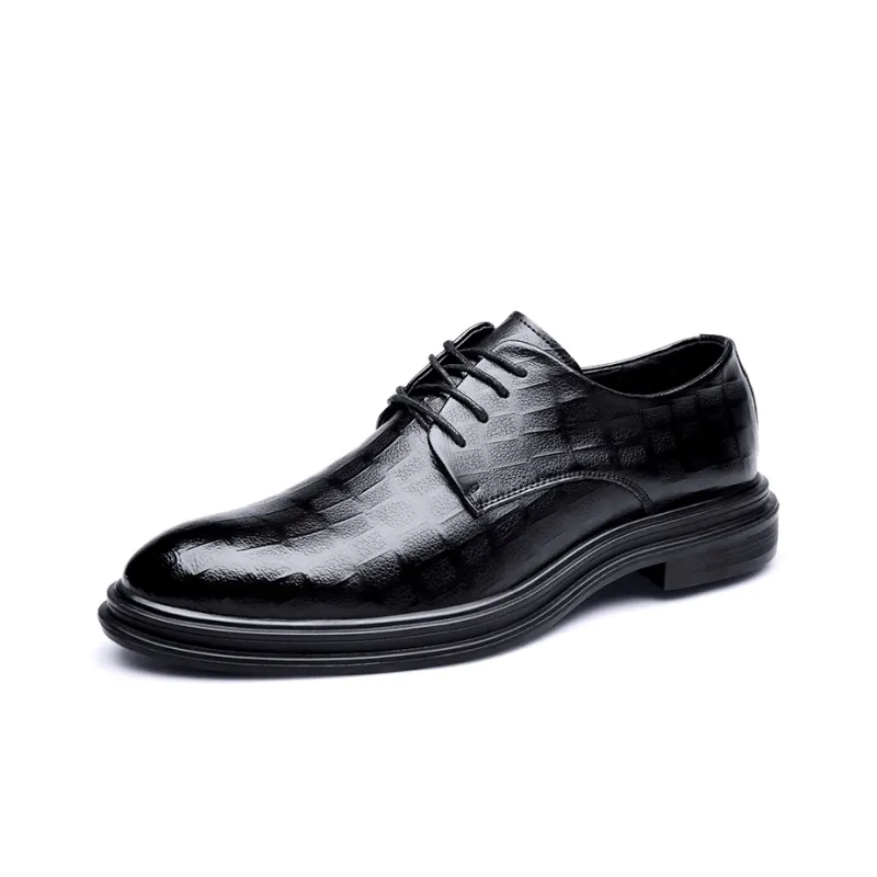 EGCHI Dress Shoes Men Mid Top Black-0