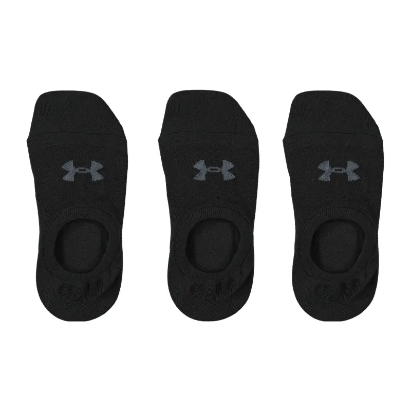 Under Armour No Show Socks Women's 3 Pack Black-1