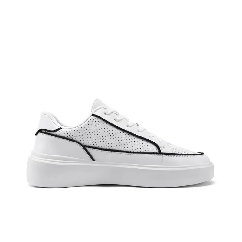 WALK SOUL Anti-Slip Wear-Resistant Breathable Moisture-Wicking Low-Top Skateboard Shoes Men's Black White Dark Blue-9