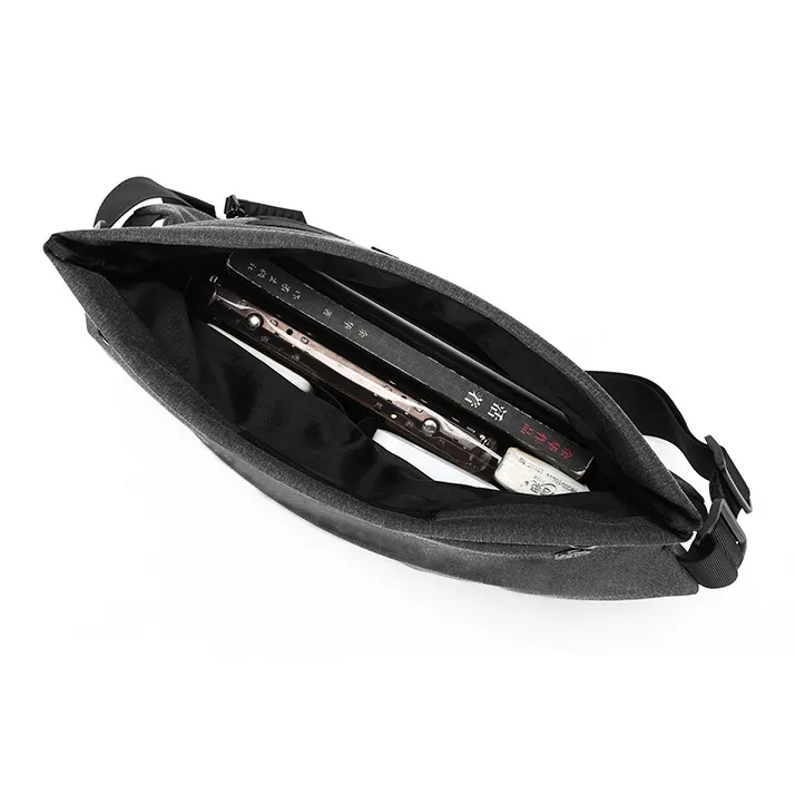 RIOREX Polyamide Messenger Bag Shoulder Bag Crossbody Bag Regular Unisex Black/Custard/Gray Black/Frosted Black-13