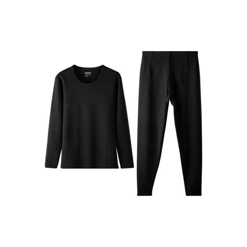 H YXIANG Thermal Set Men's Ink Black-0