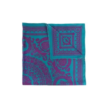 VERSACE Silk Scarves Unisex Purple