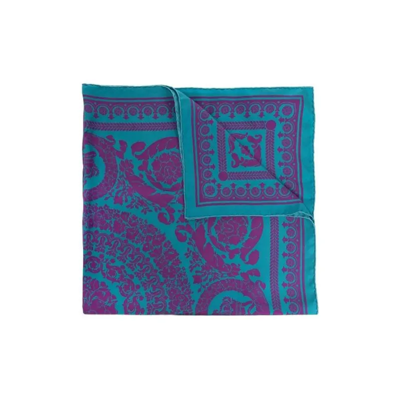 VERSACE Silk Scarves Unisex Purple-0