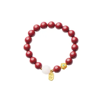 Drunk On The City Reconstructed Cinnabar Jade Bracelets Women's