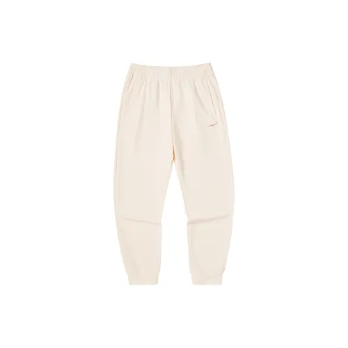 Erke Knitted Sweatpants Women's Cheese White