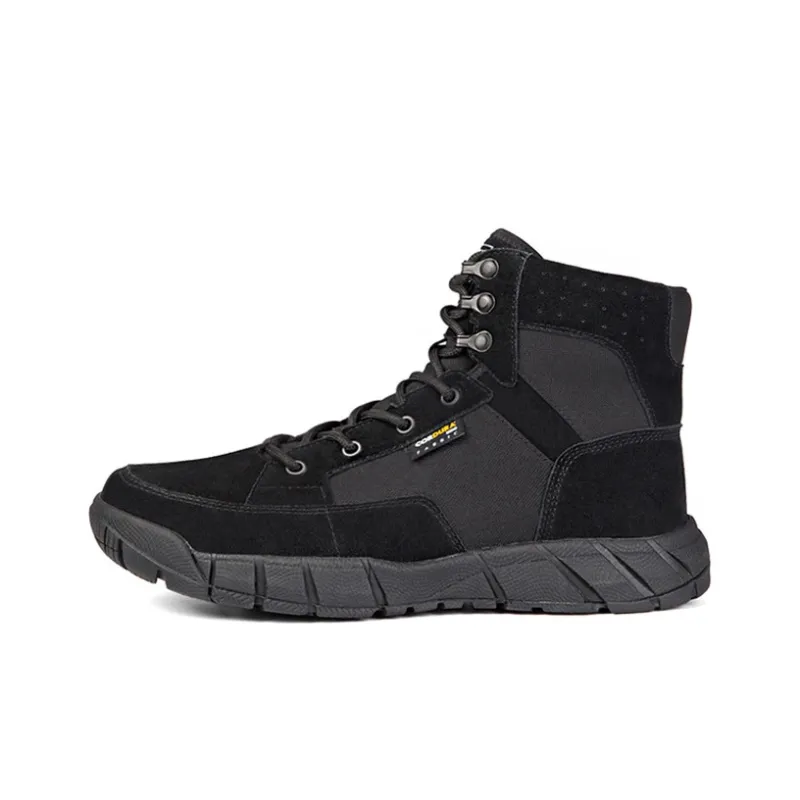 FFREE SOLDIER Abrasion Resistant Slip Resistant Mid Top Outdoor Shoes Men's Black-0