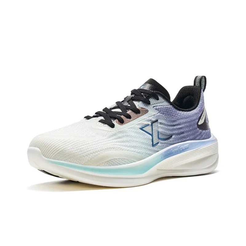 XTEP Cushioning Anti Slip And Wear Resistant Low Top Running Shoes Men's White Blue Purple-2