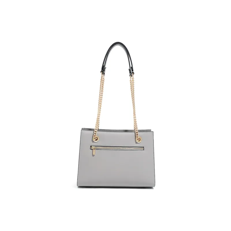 Forever Lucky Genuine Leather Shoulder Bag Medium Size Women's Gold Brown Smoke And Mist Silver Gray-8