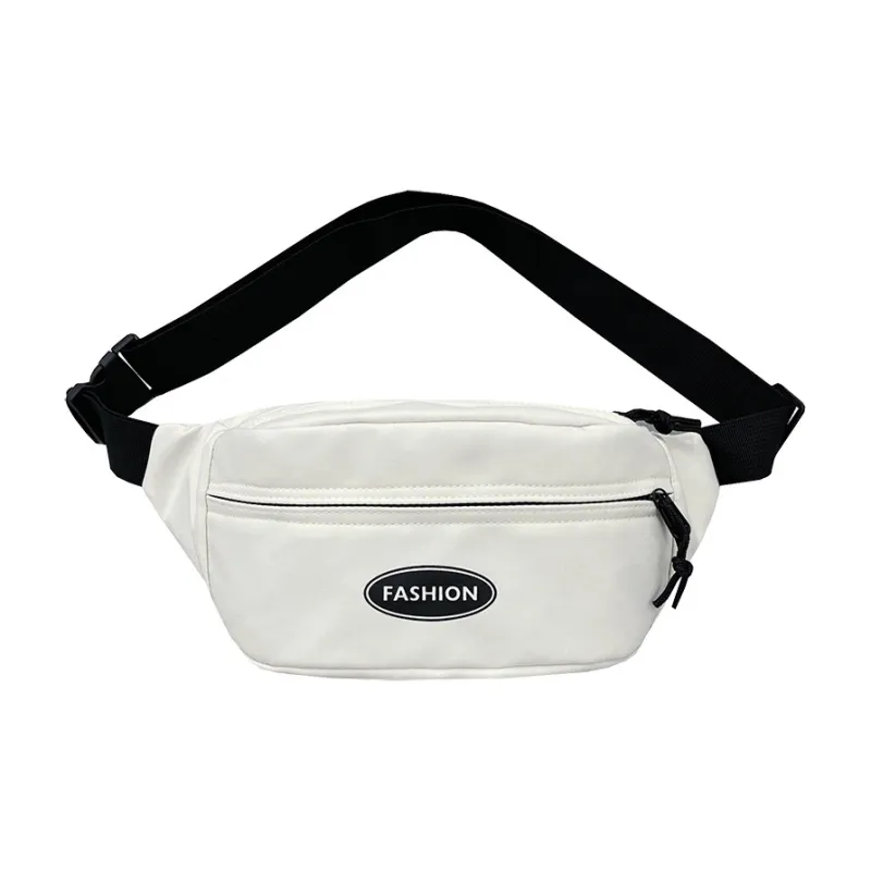BALANG Nylon Fabric Shoulder Bag Crossbody Bag Fanny Pack Sling Bags Regular Unisex Black/White-3