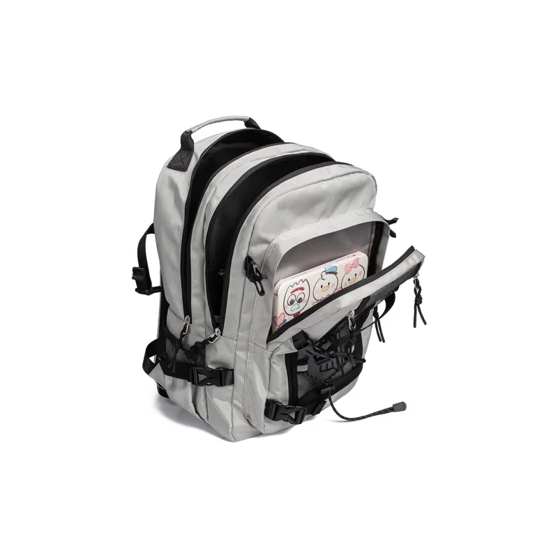 NOT ME Polyester Backpack Regular Unisex Gray Black-3