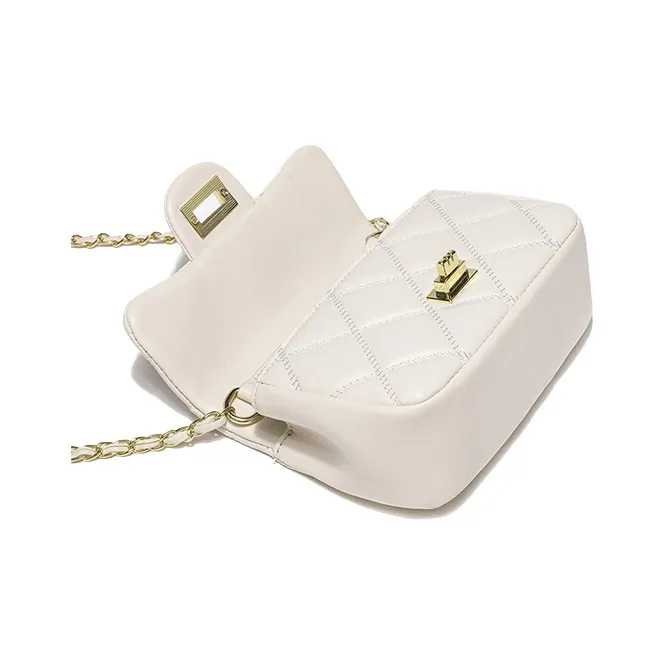 HAWA PU Shoulder Bag Small Size Women's Ecru/Light Green/Pink/Black-2