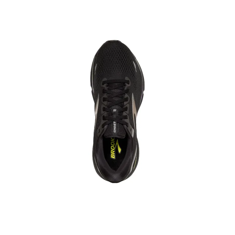 Brooks Ghost 15 Durable Breathable Lightweight Low-Top Running Shoes Men's Black-3