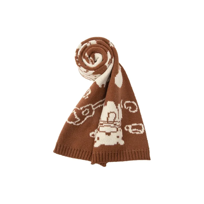 BAIJUAN Knit Scarves Unisex-3