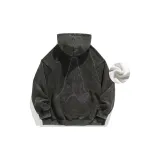 Fleece-Lined Hooded Black Gray