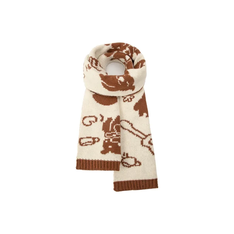 BAIJUAN Knit Scarves Unisex-1