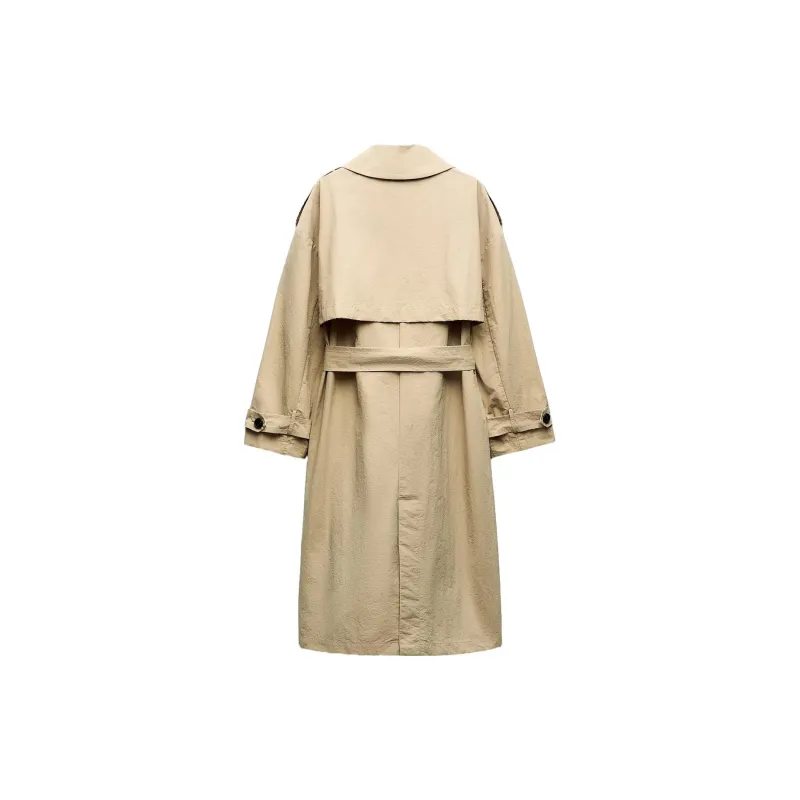ZARA Trench Coats Women's Tan-1