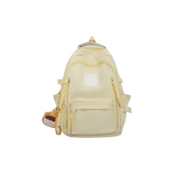 BALANG Nylon Backpack Medium Size Unisex Custard/Black/White/Pink/Light Green