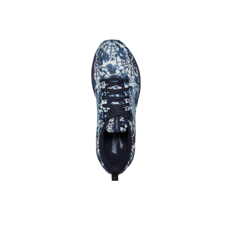 Brooks Revel 5 Durable Breathable Low-Top Running Shoes Men's Blue White-4