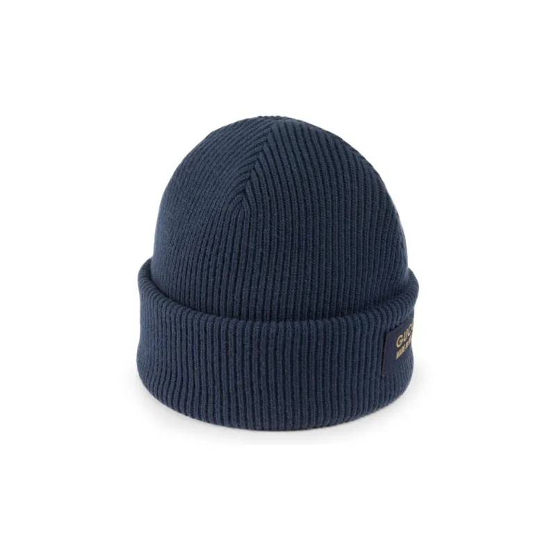 GUCCI Logo-patch Wool Beanie-2
